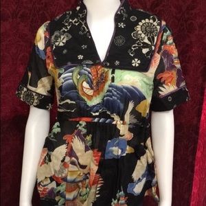 Lucky Brand kimono style cotton blouse